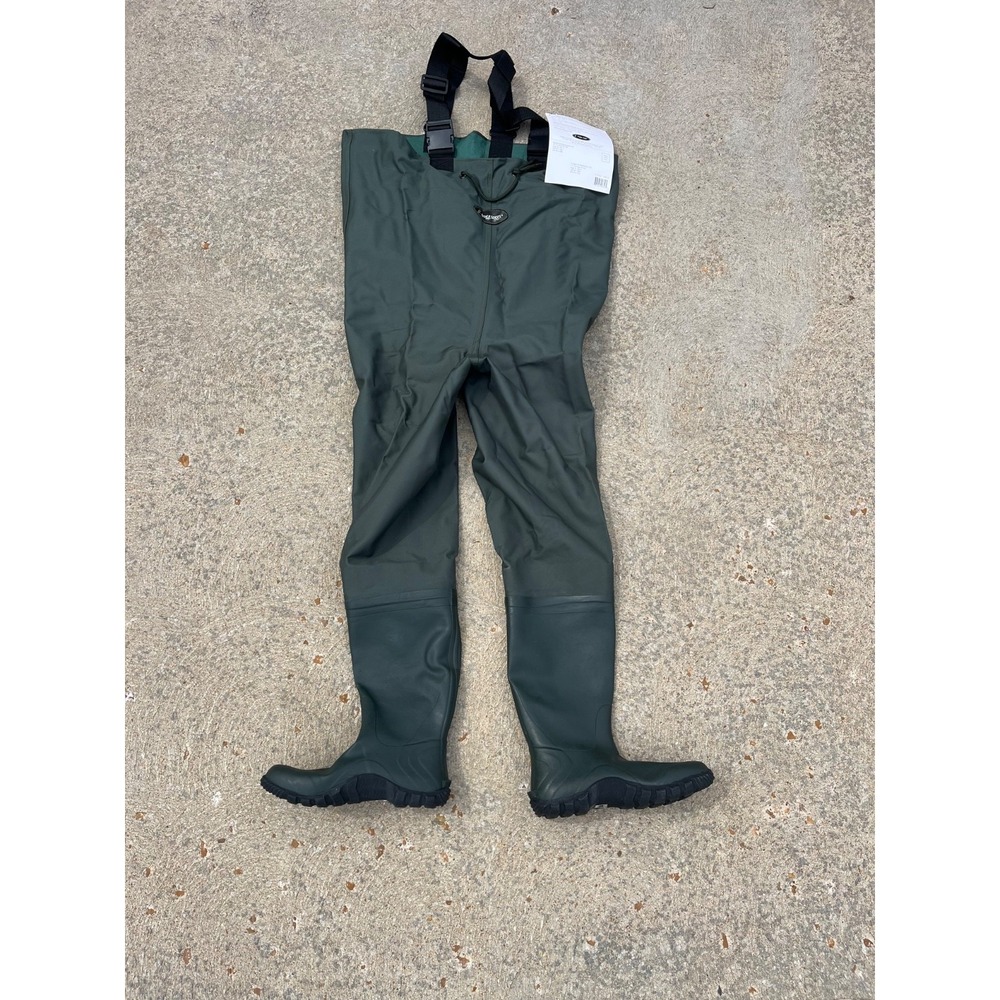 Frogg Toggs Cascades Bootfoot Chest Wader Mens 10 Green 2 Ply Poly Rubber